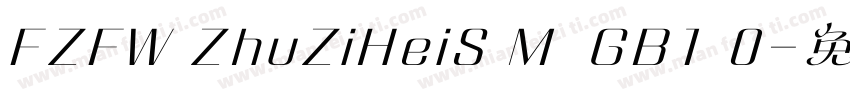 FZFW ZhuZiHeiS M  GB1 0字体转换